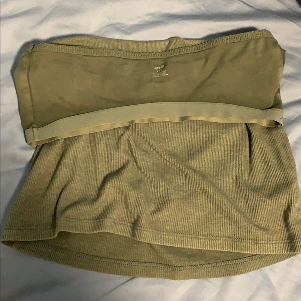 GREEN TUBE TOP - Picture 2 of 2